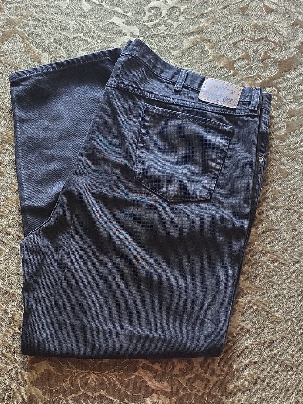 Wrangler Men's Black Relaxed Straight Jeans 50 X 30